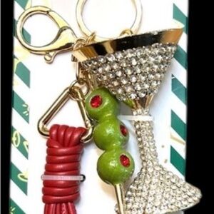 Sparkling Crystal Martini Glass Key Holder by piper K